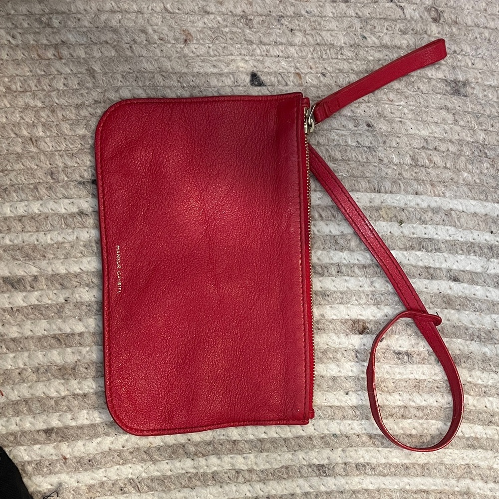 Mansur Gavriel Soft Lambskin Leather Pouch Wristlet Jewelry bag 8 x 5 - Picture 2 of 14